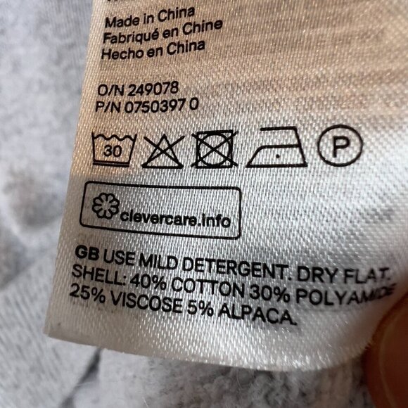 H&M Sweater Womens Light Size XS Gray Alpaca Wool Fair Isle Comfy Cozy Fall Wear - Picture 9 of 13